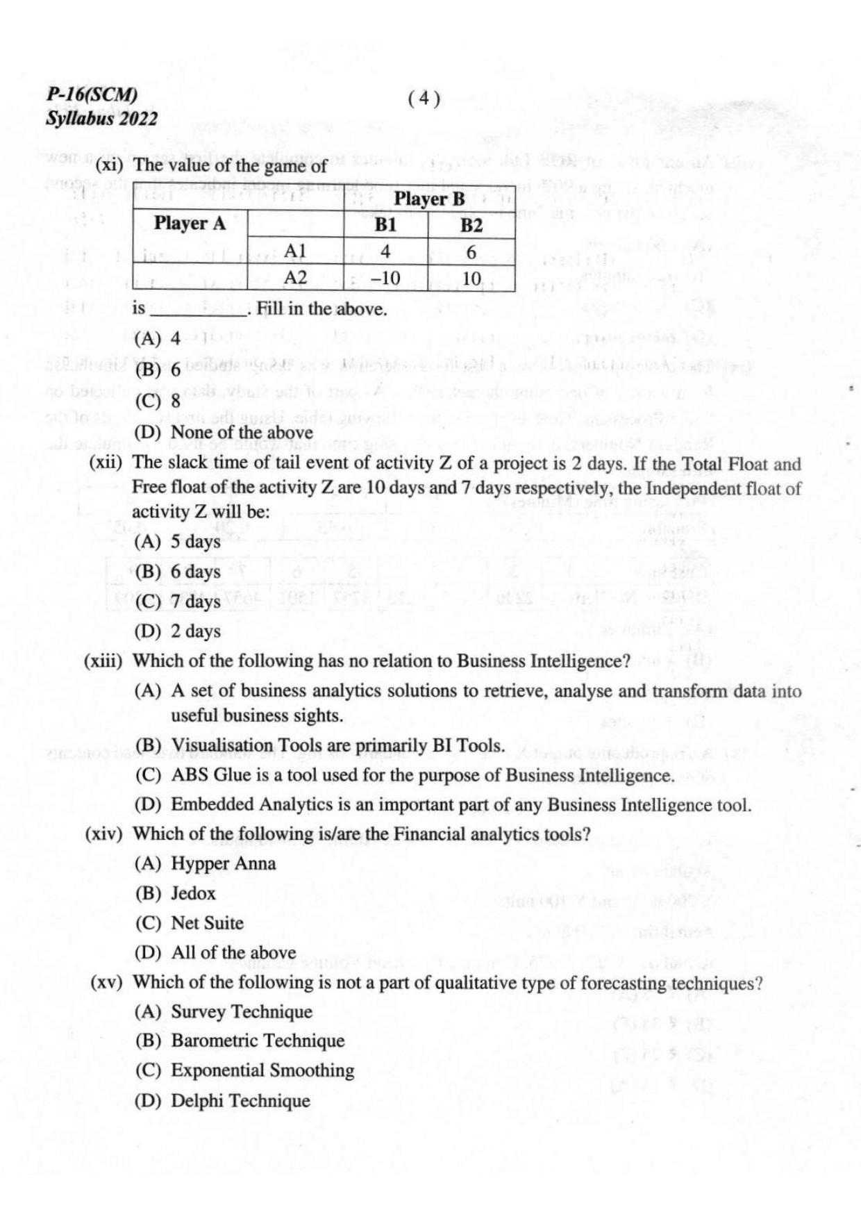 ICMAI Final December 2023 Question Paper - Strategic Cost Management - Page 4