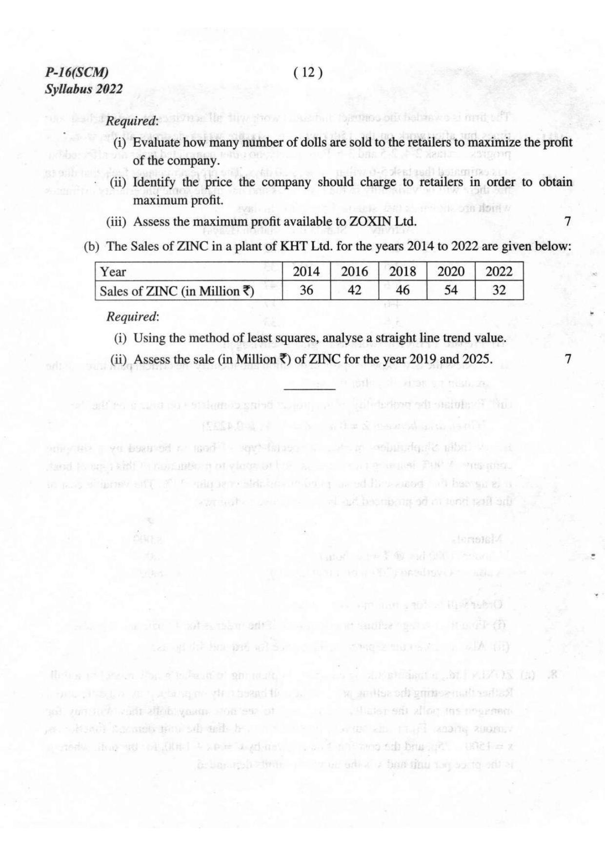 ICMAI Final December 2023 Question Paper - Strategic Cost Management - Page 12