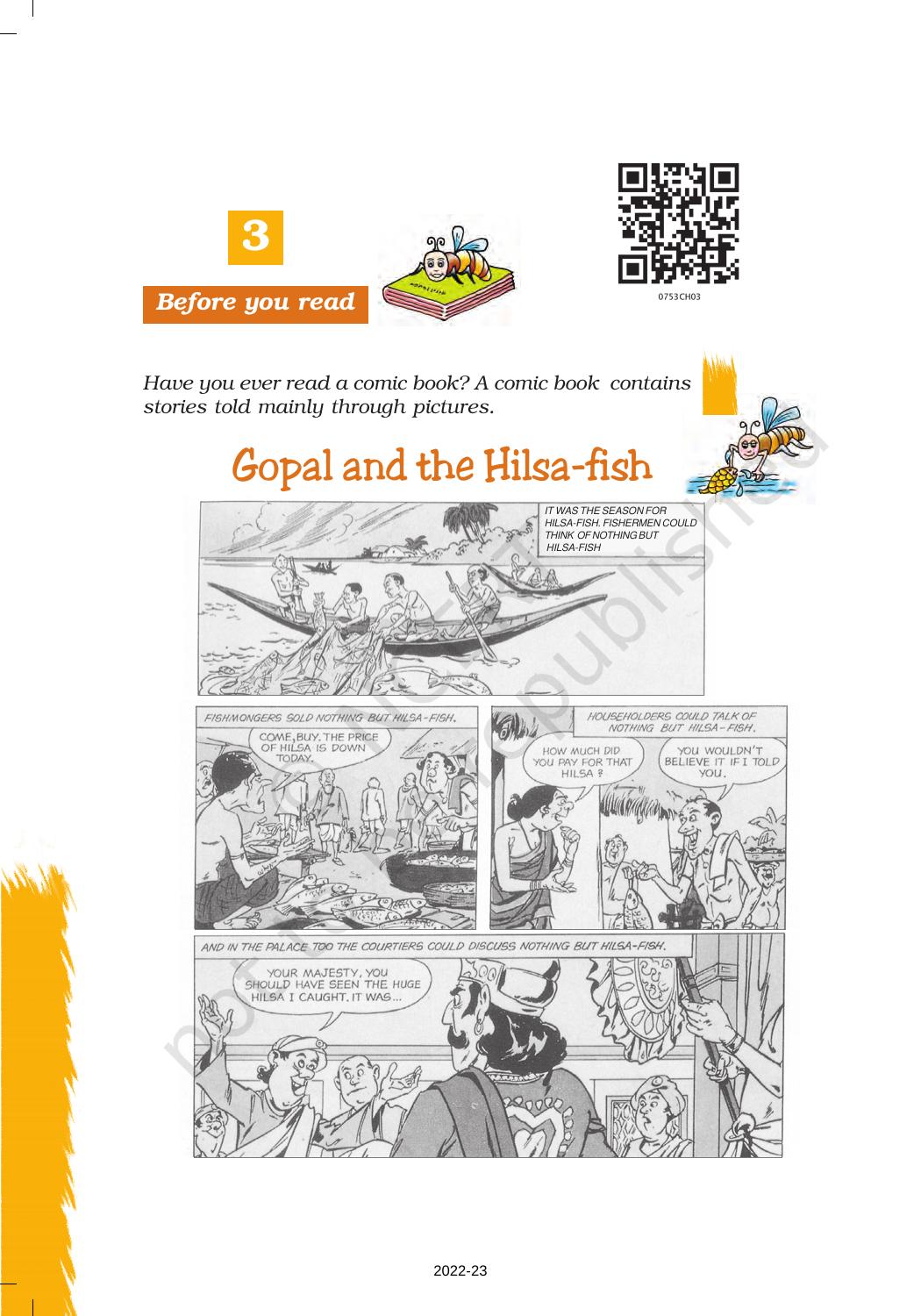 NCERT Book for Class 7 English (Honeycomb): Chapter 3-Gopal and the Hilsa Fish - Page 1