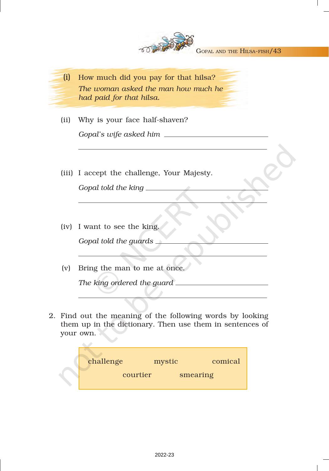 NCERT Book for Class 7 English (Honeycomb): Chapter 3-Gopal and the Hilsa Fish - Page 8