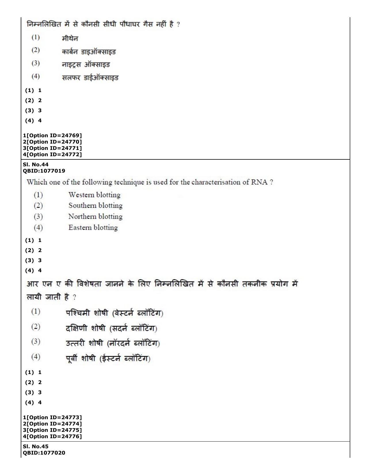 CUET (PG) 2022: PGQP-75 Zoology (09-09-2022) Question Paper - Page 37