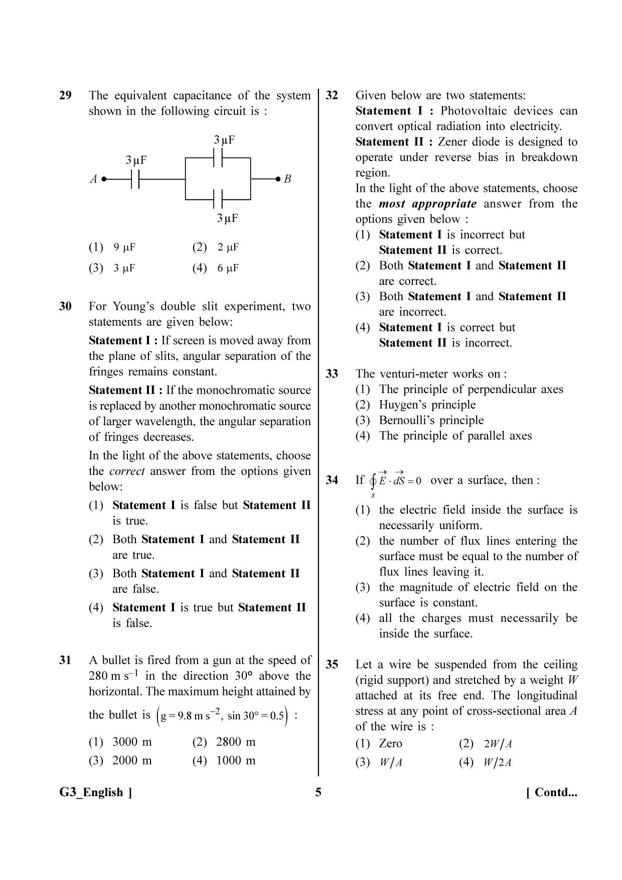 NEET 2023 G3 Question Paper - Page 5
