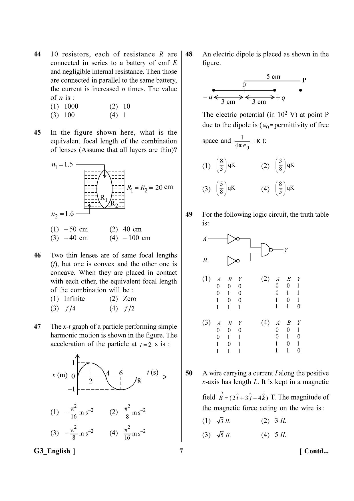 NEET 2023 G3 Question Paper - Page 7