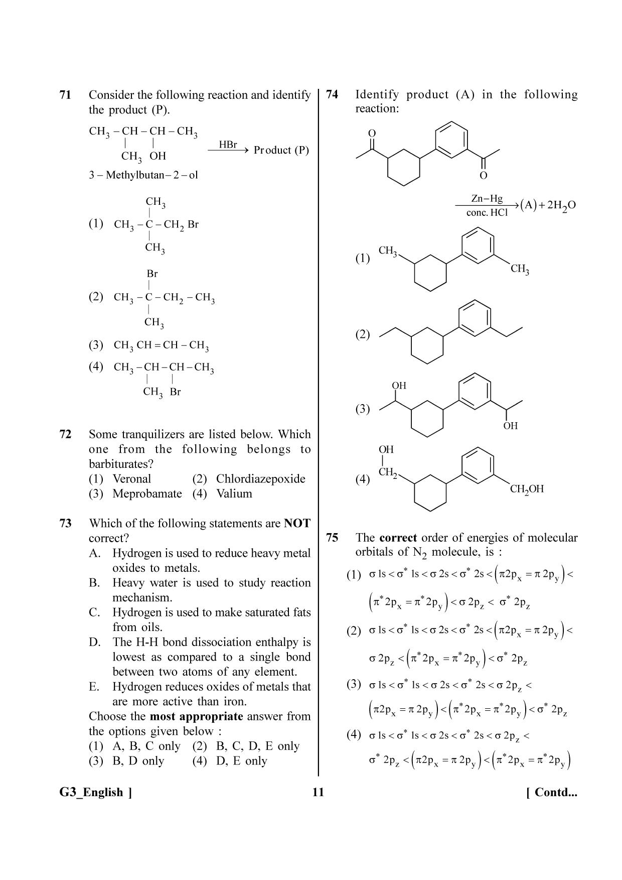 NEET 2023 G3 Question Paper - Page 11
