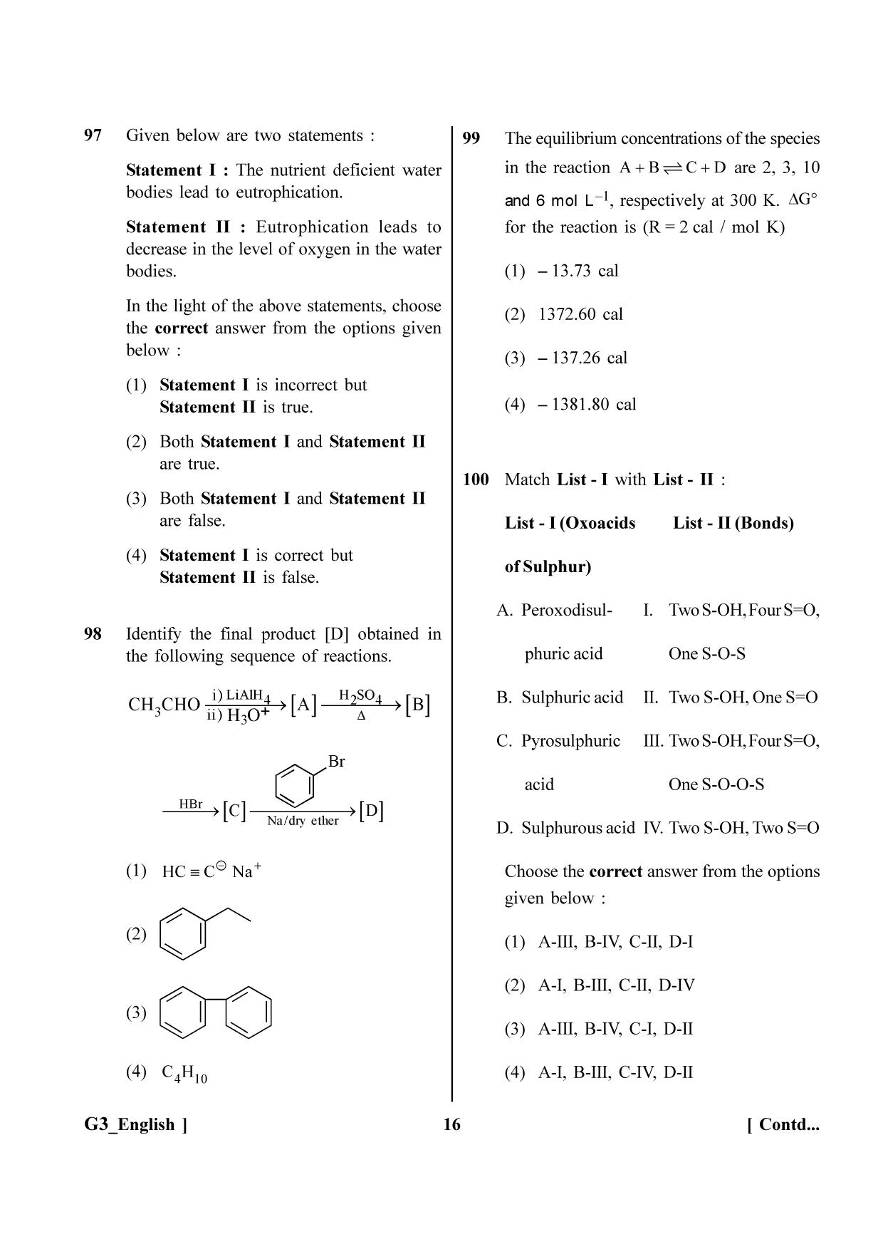 NEET 2023 G3 Question Paper - Page 16