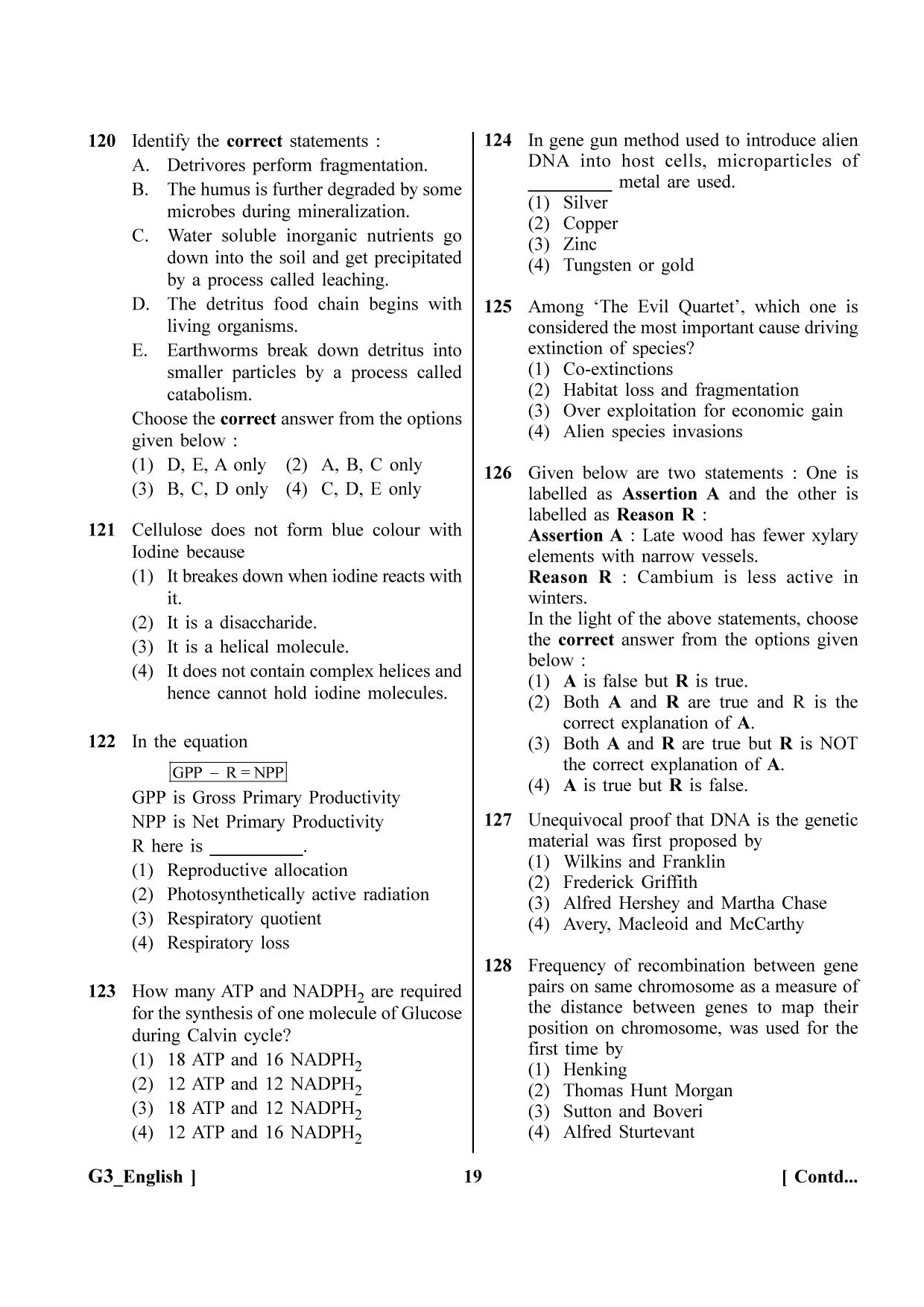 NEET 2023 G3 Question Paper - Page 19