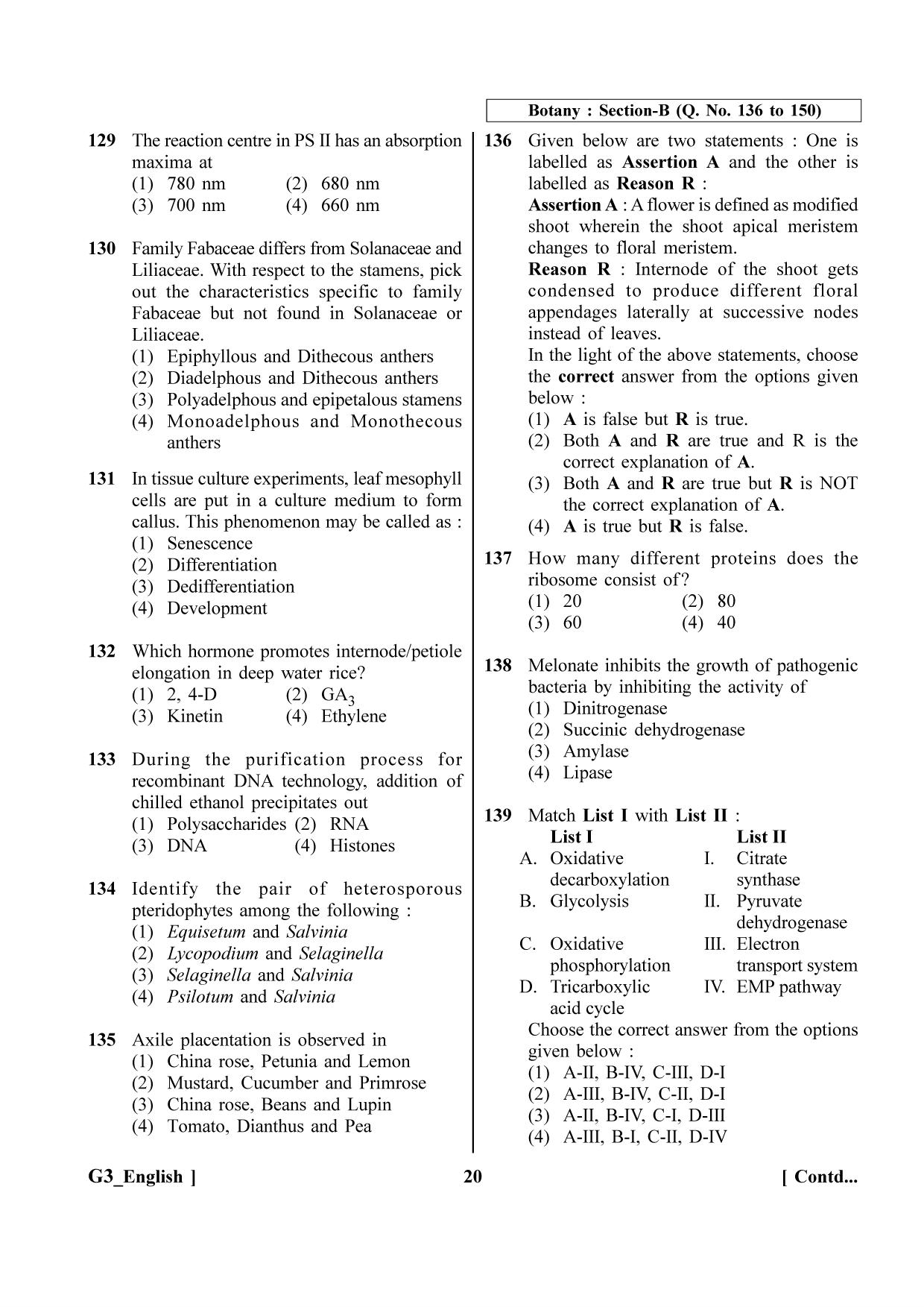 NEET 2023 G3 Question Paper - Page 20