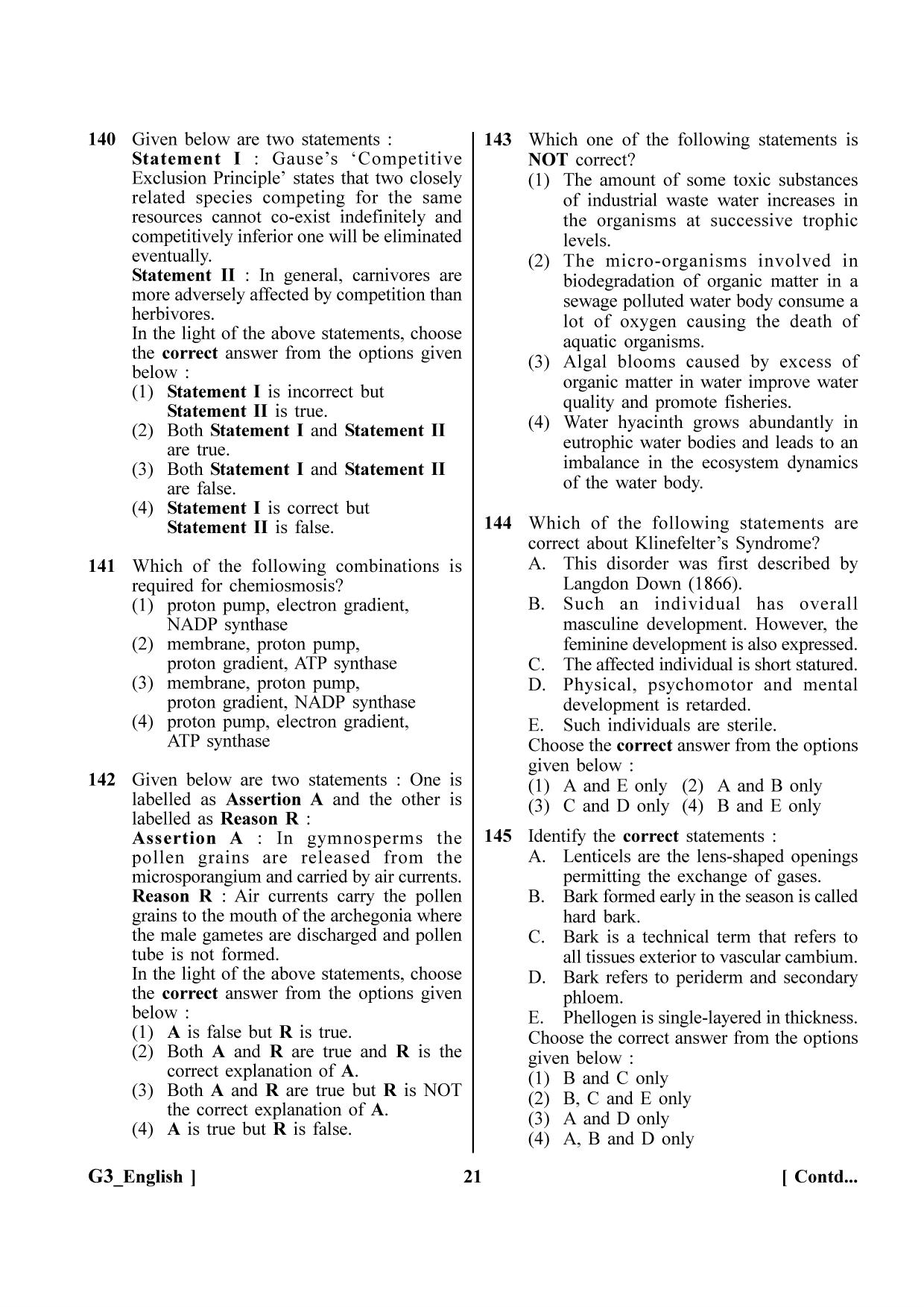 NEET 2023 G3 Question Paper - Page 21