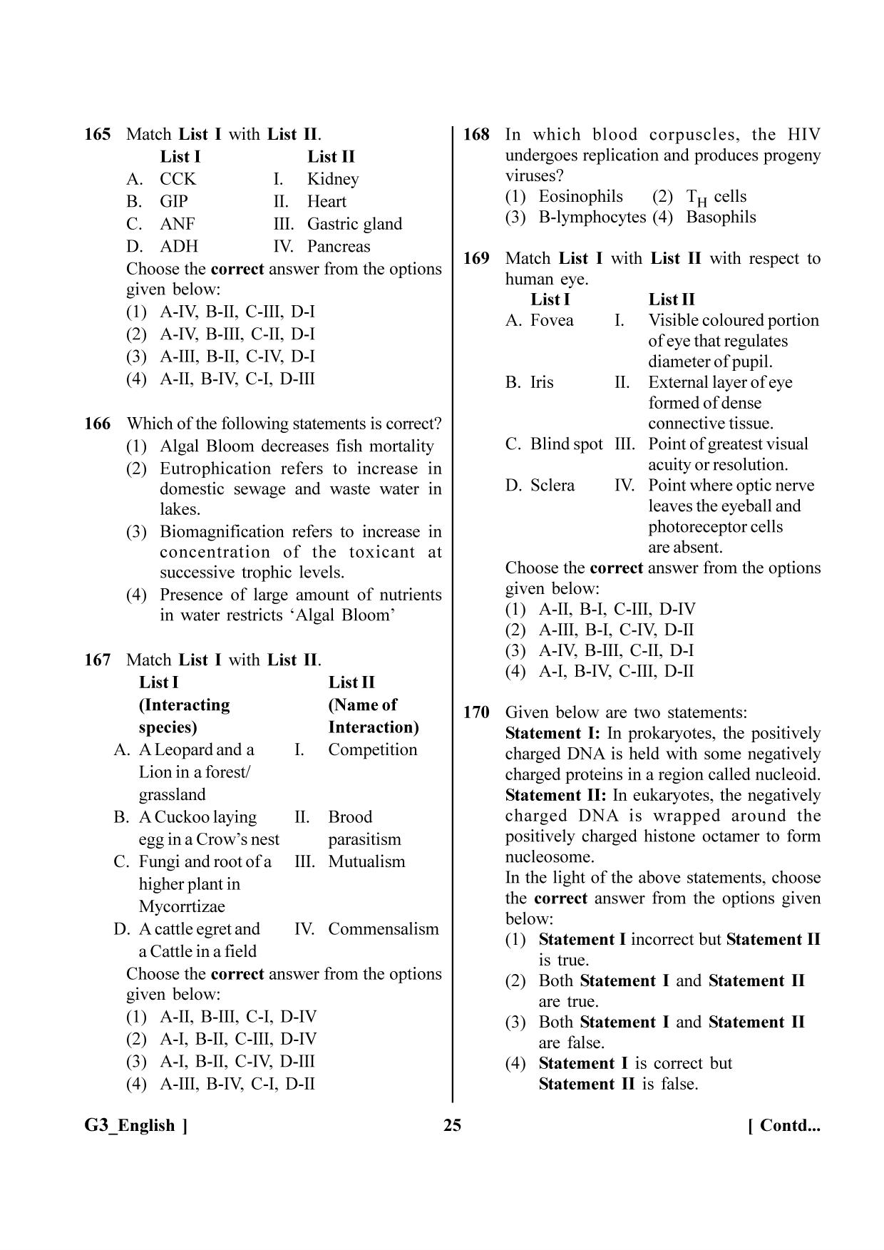 NEET 2023 G3 Question Paper - Page 25