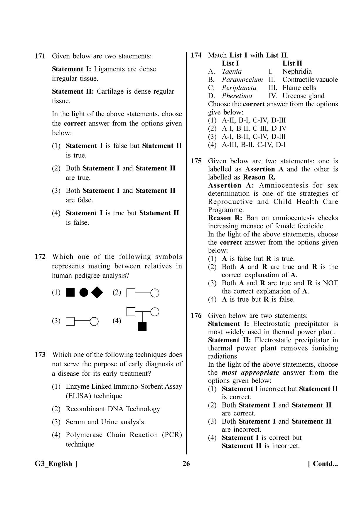 NEET 2023 G3 Question Paper - Page 26