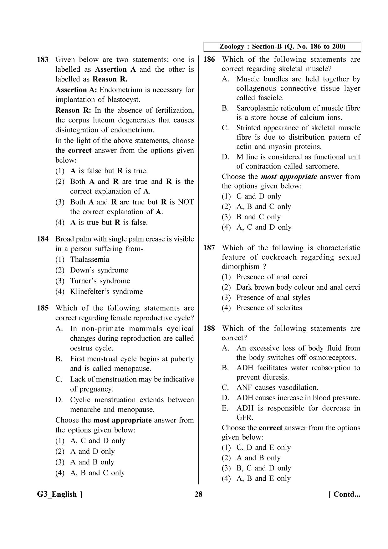 NEET 2023 G3 Question Paper - Page 28