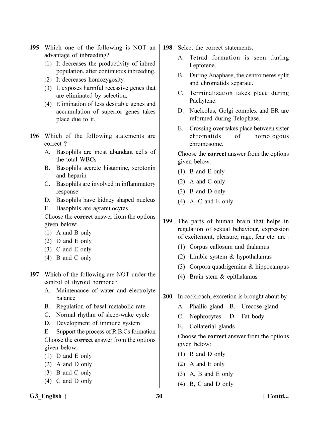 NEET 2023 G3 Question Paper - Page 30