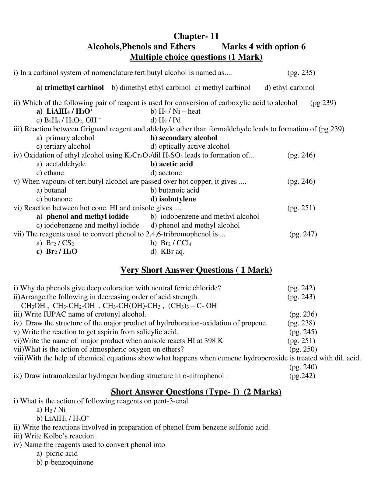 Maharashtra Board Class 12 Chemistry Sample Papers - Page 24