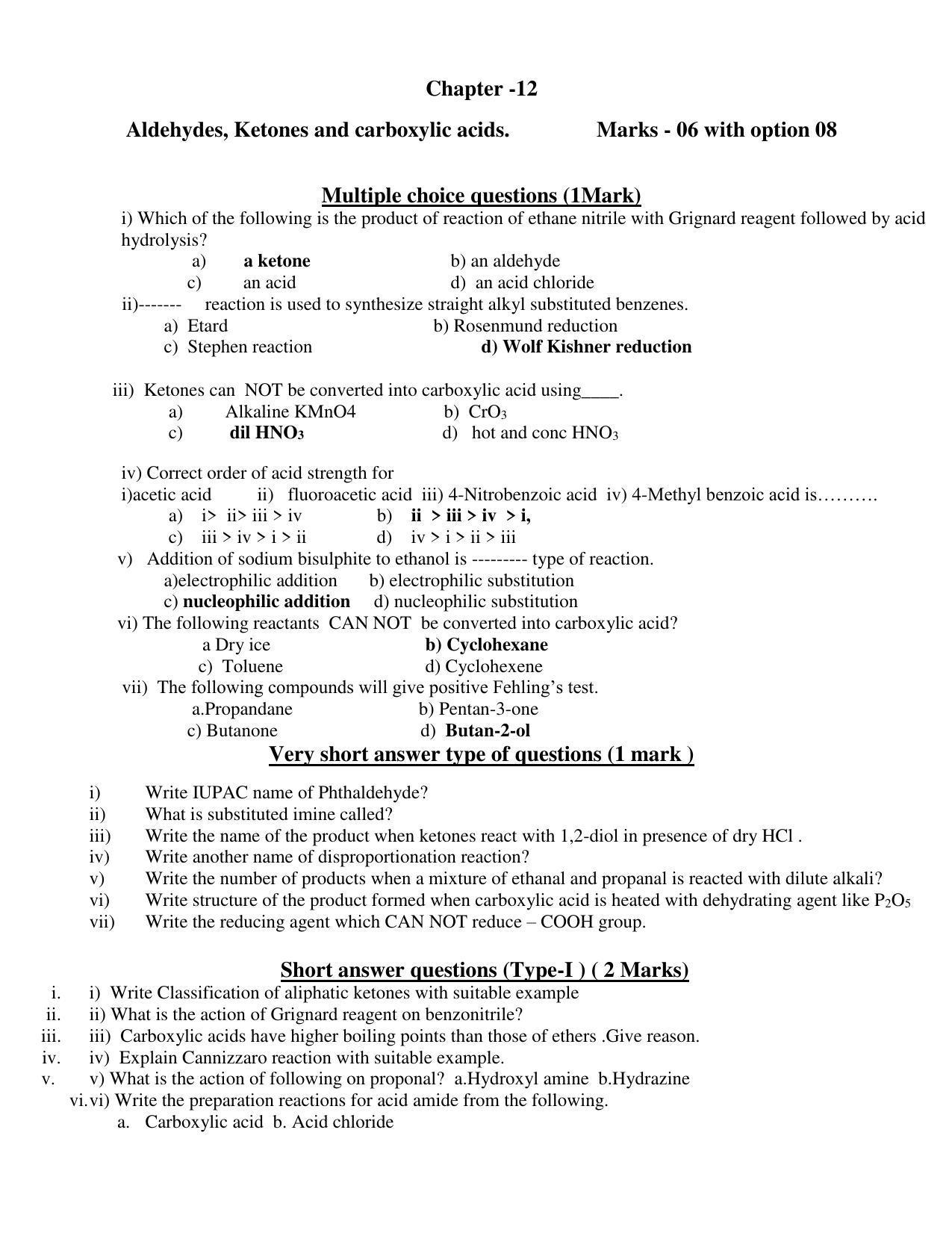 Maharashtra Board Class 12 Chemistry Sample Papers - Page 26