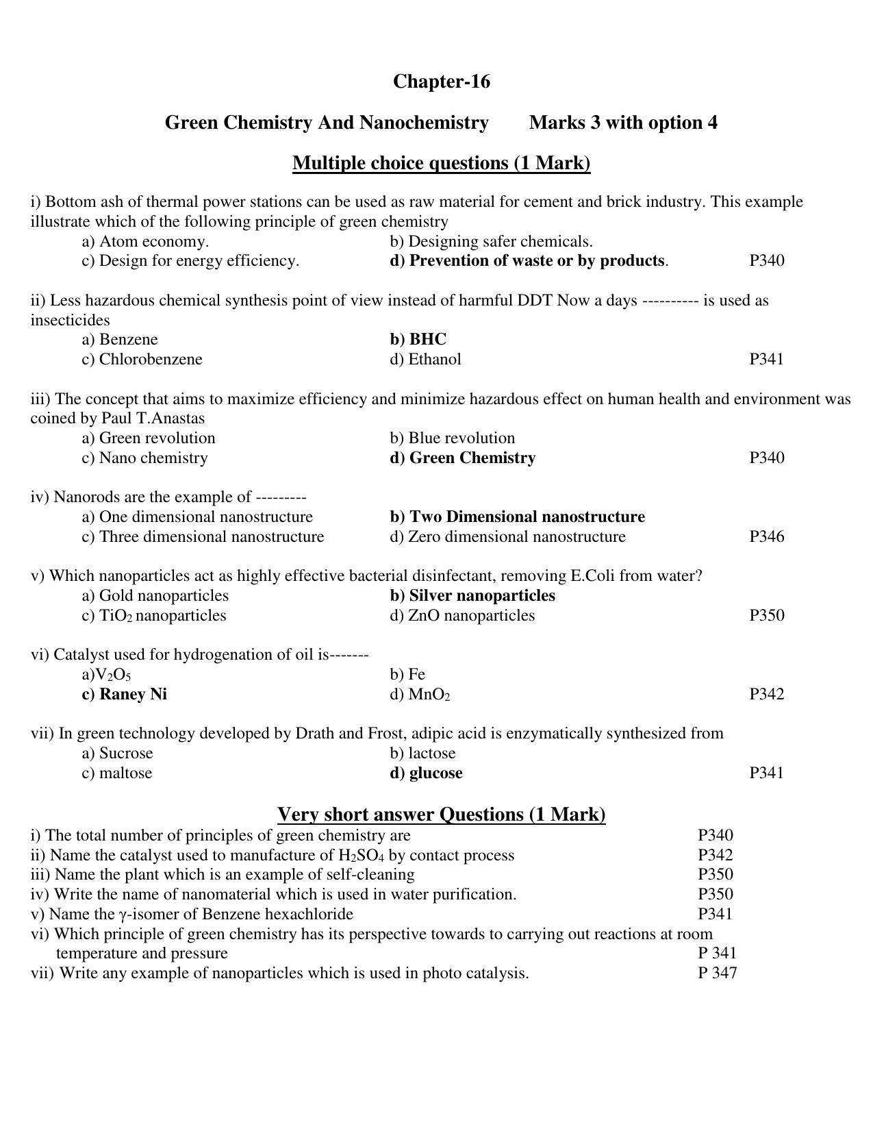 Maharashtra Board Class 12 Chemistry Sample Papers - Page 34