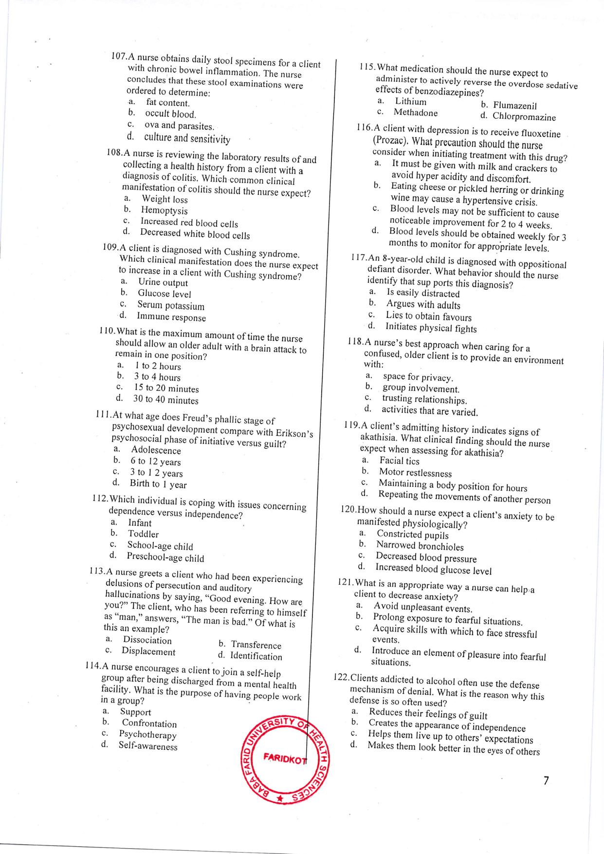 PMNET 2025 Question Paper & Answer Key - Page 7