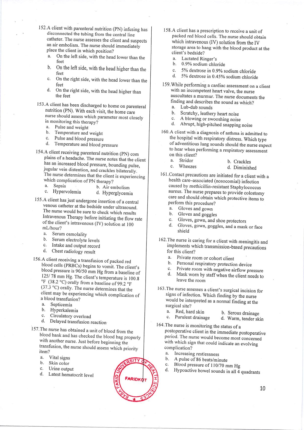 PMNET 2025 Question Paper & Answer Key - Page 10