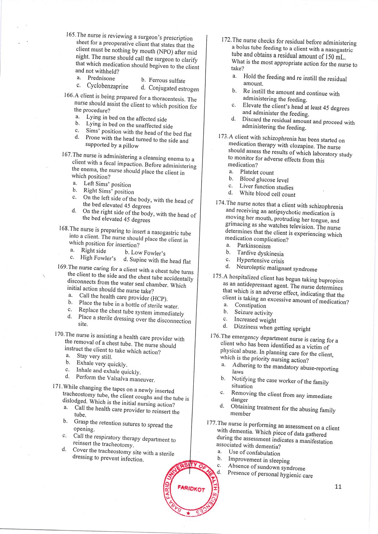 PMNET 2025 Question Paper & Answer Key - Page 11