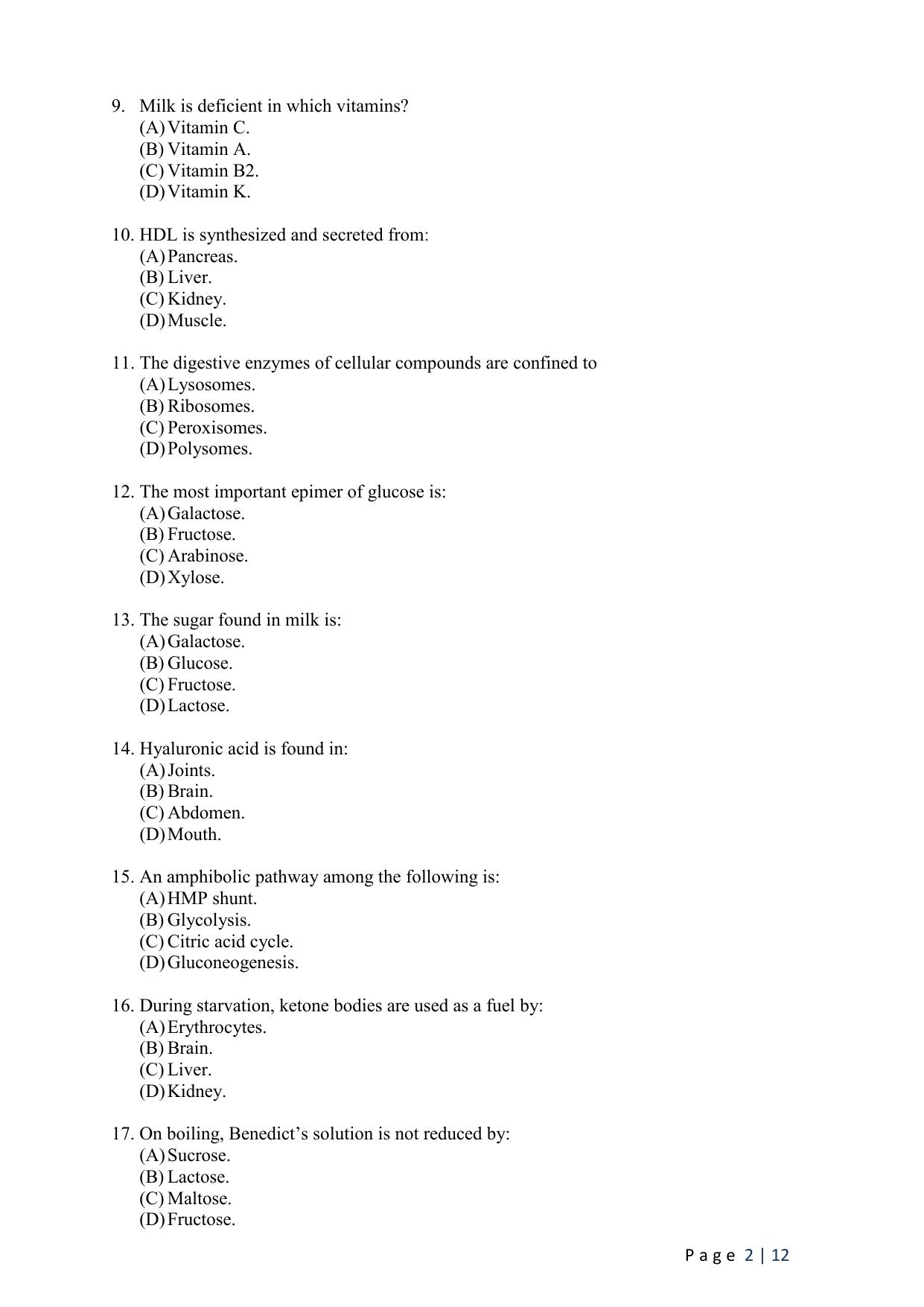 WB JEMAS (PG) MAN 2024 Question Paper - Page 4