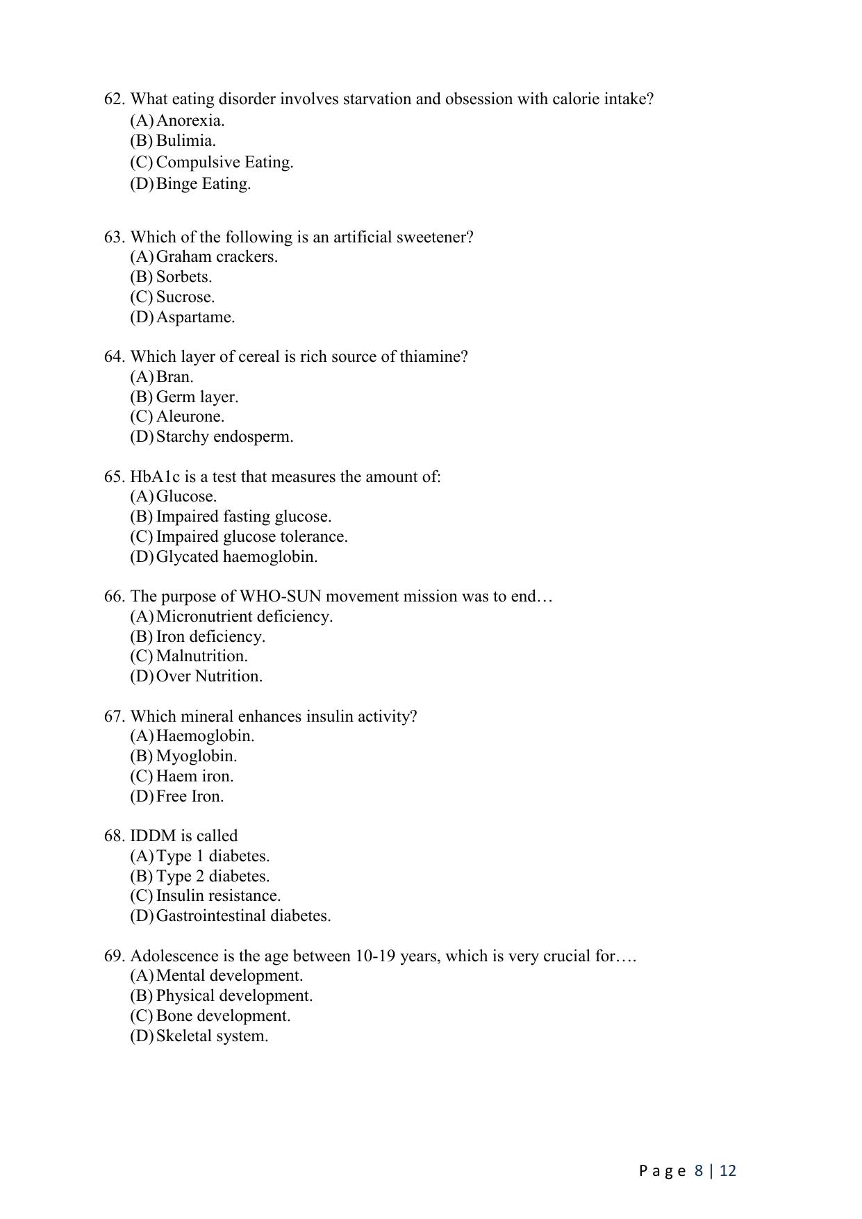 WB JEMAS (PG) MAN 2024 Question Paper - Page 10
