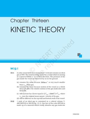 NCERT Exemplar Book for Class 11 Physics: Chapter 12 Kinetic Theory