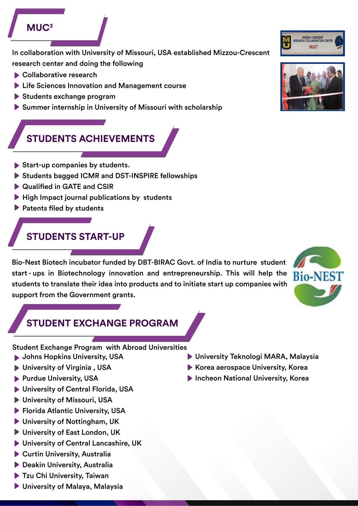 B.S. Abdur Rahman University M.Sc , Biochemistry Molecular-Biology Brochure 2022-23 - Page 3