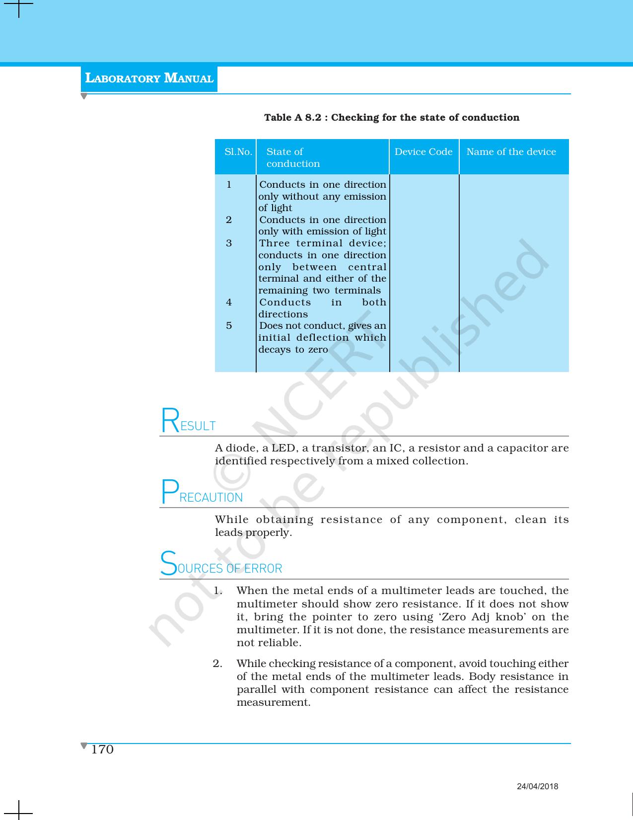 NCERT Laboratory Manuals for Class XII Physics - Activities 7 to 11 - Page 7