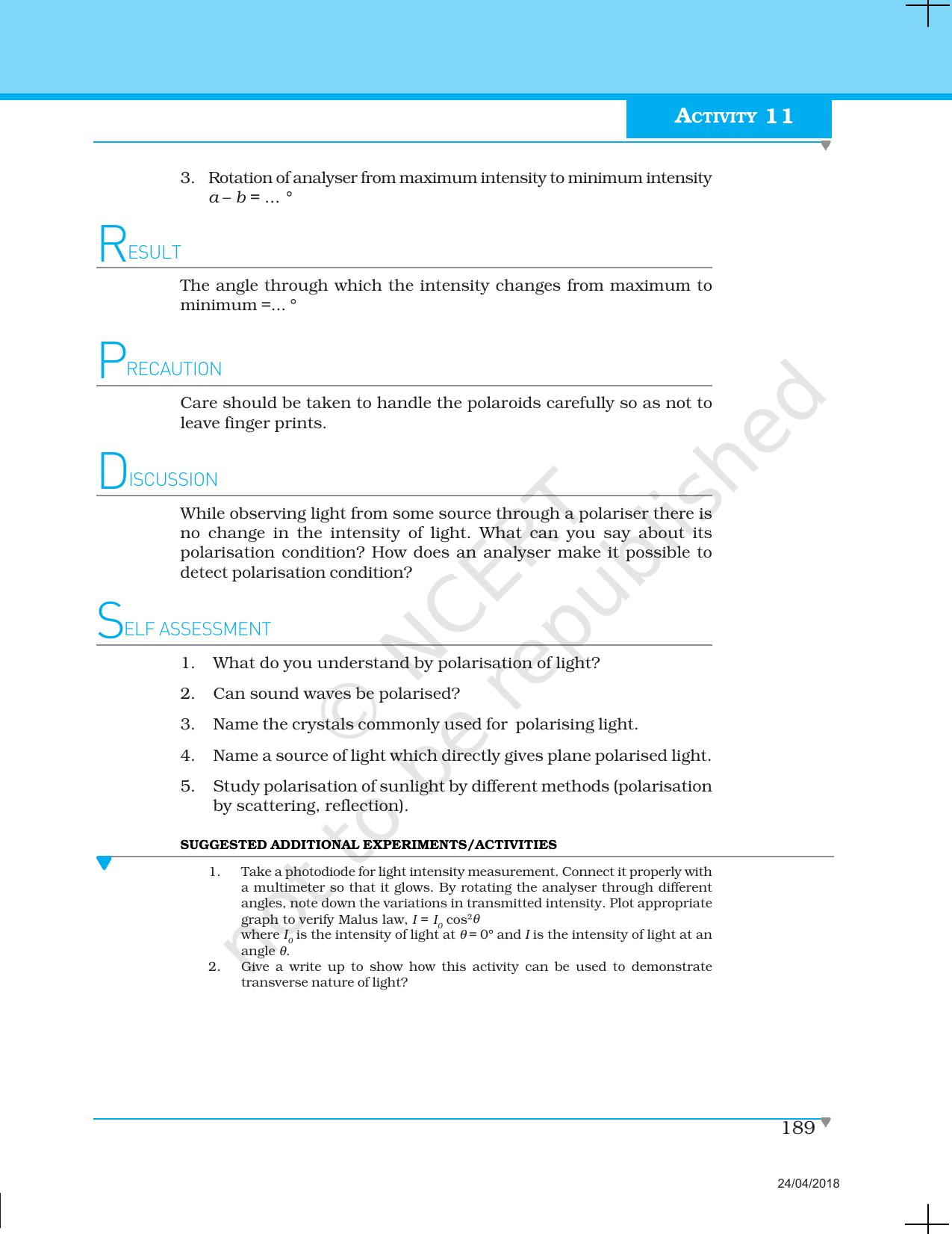 NCERT Laboratory Manuals for Class XII Physics - Activities 7 to 11 - Page 26