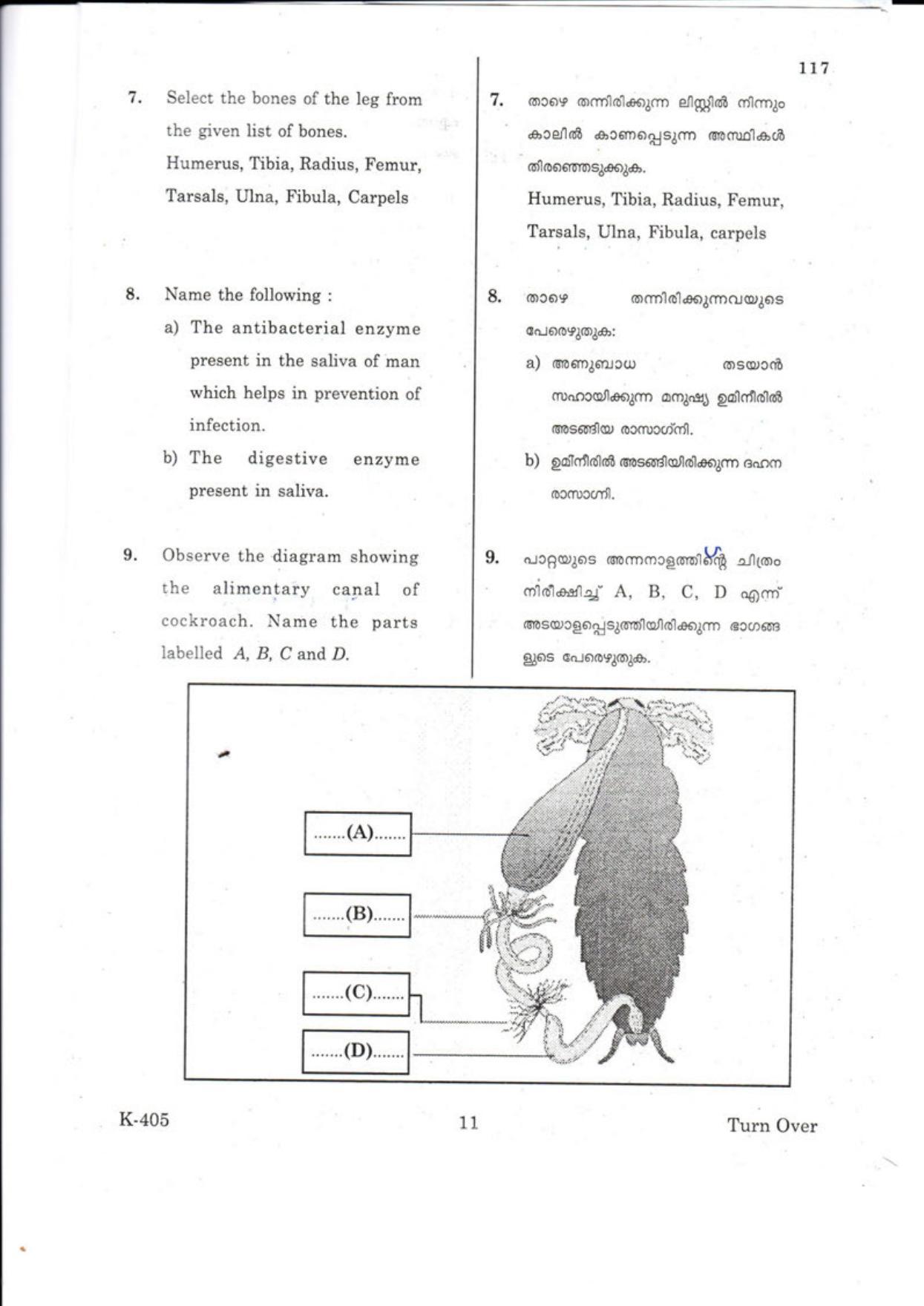 Kerala Plus One 2018  BIOLOGY Question Papers - Page 11