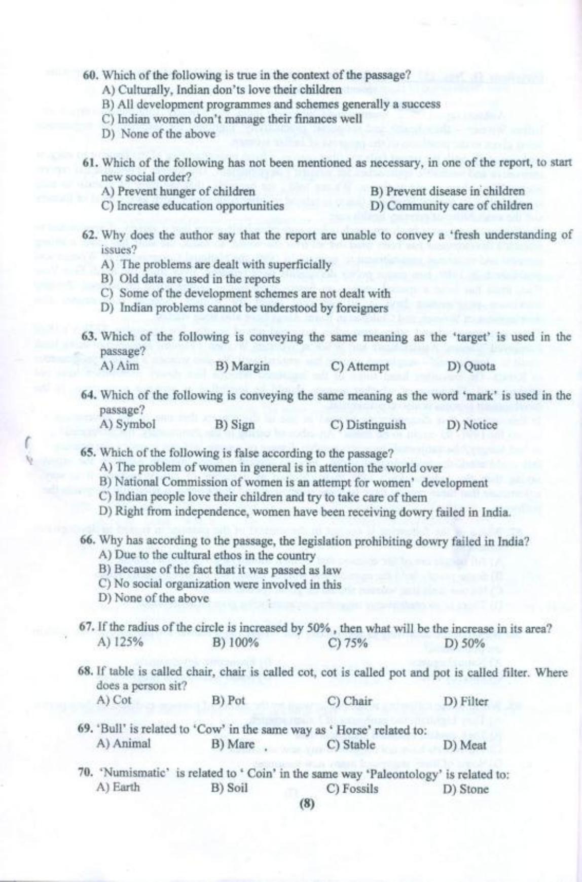 PU USOL MBA (Executive) Entrance Exam 2018 Question Booklet - Page 9