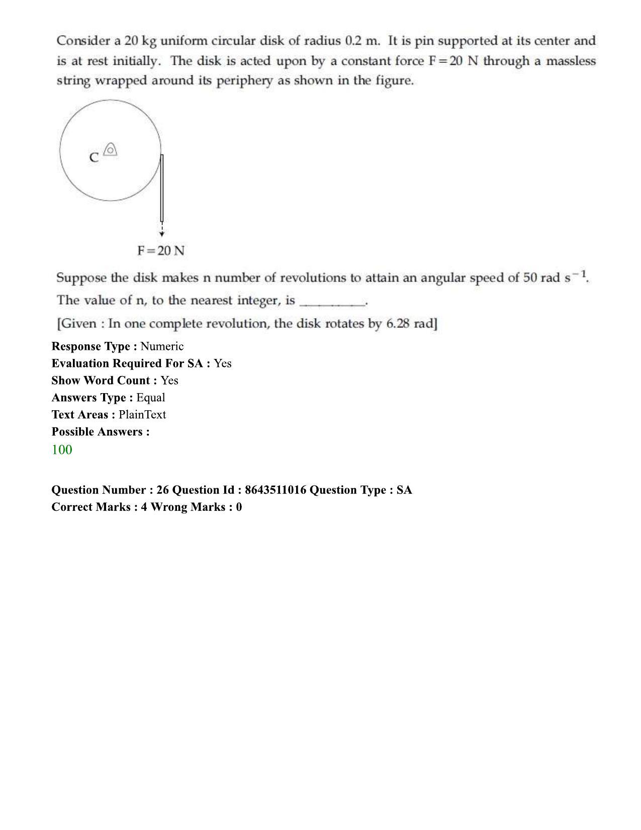 JEE Mains 2021: BTech ET (Shift 1) 16-03-2021 Question Paper - Page 33