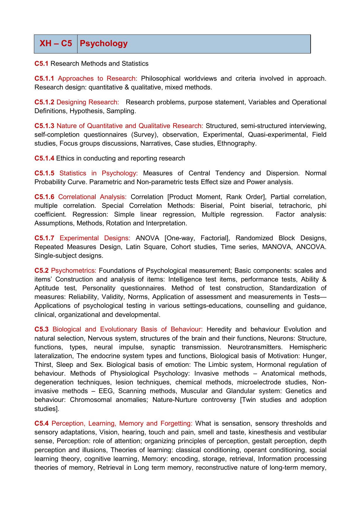 GATE Humanities & Social Sciences Syllabus - Page 9