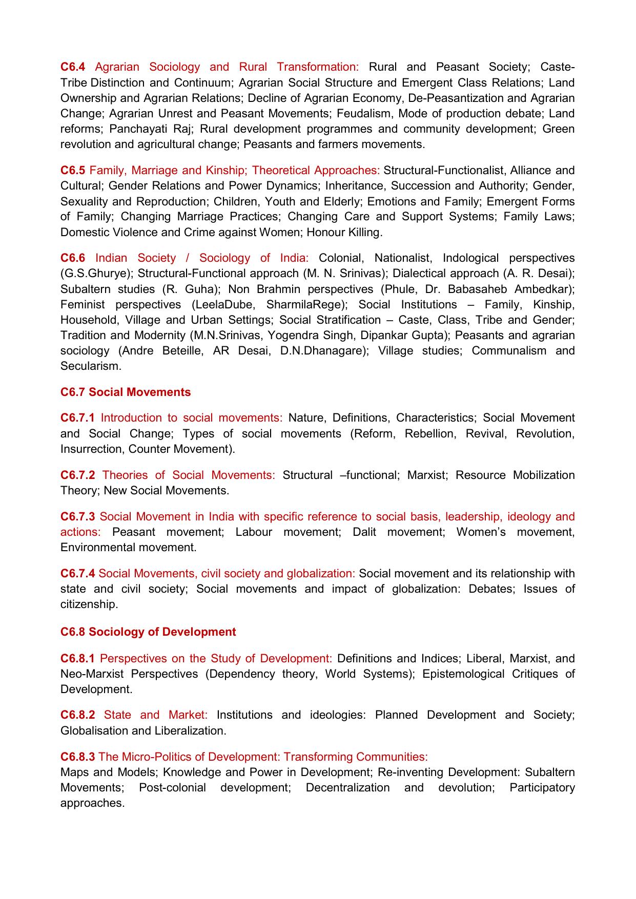 GATE Humanities & Social Sciences Syllabus - Page 12