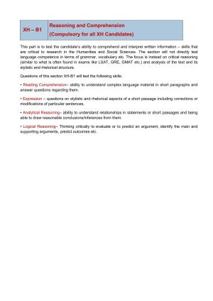 GATE Humanities & Social Sciences Syllabus