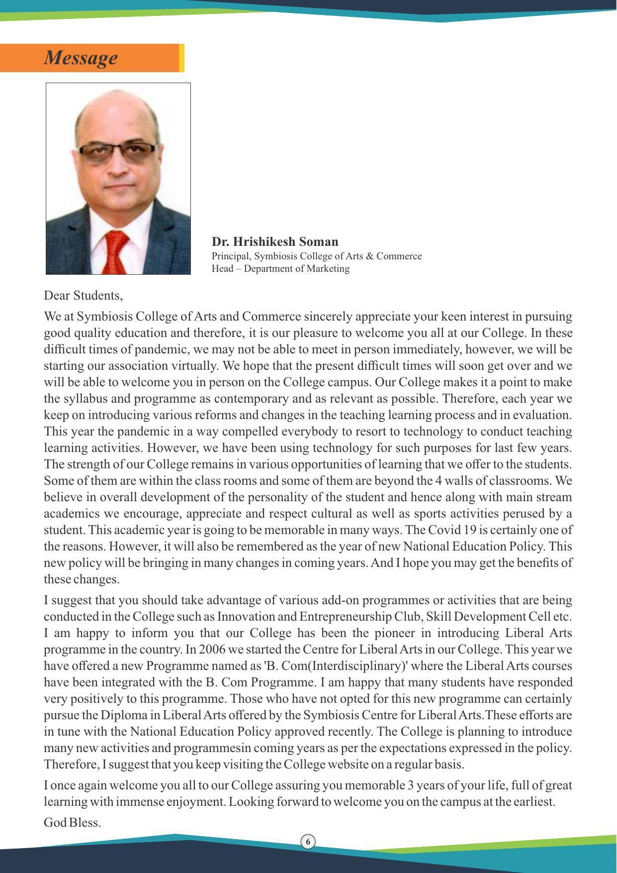 Symbiosis International University, Pune 2020-21 (Prospectus) - Page 8