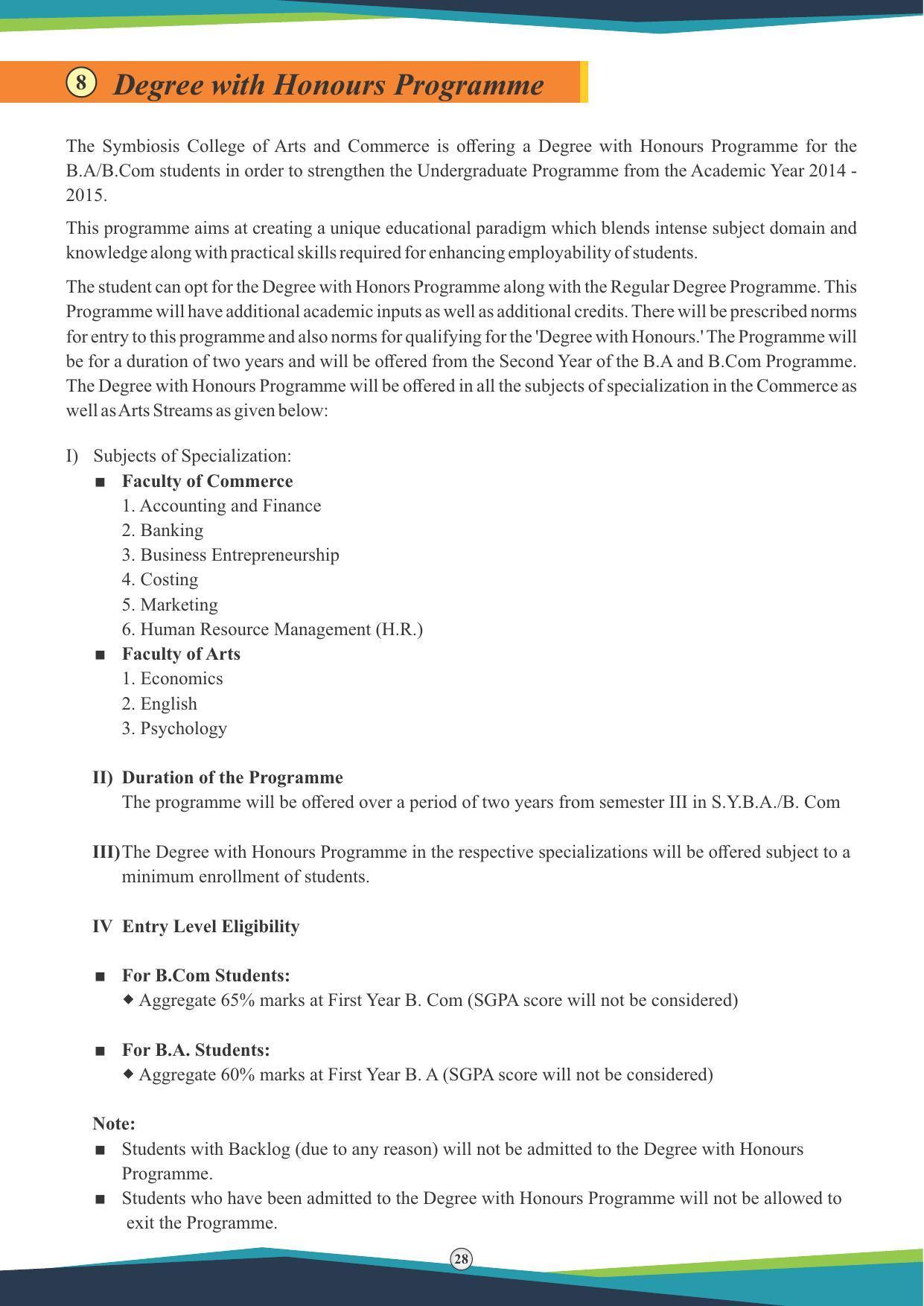 Symbiosis International University, Pune 2020-21 (Prospectus) - Page 30