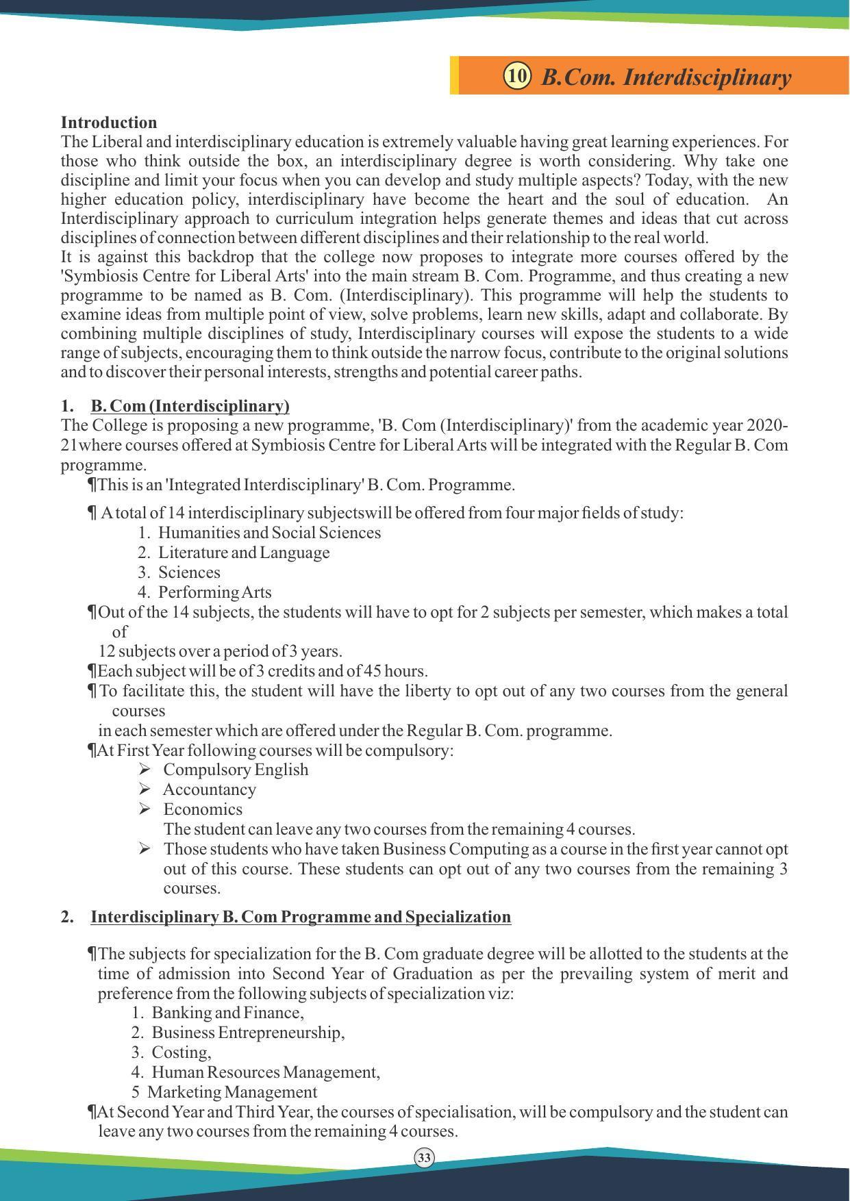 Symbiosis International University, Pune 2020-21 (Prospectus) - Page 35