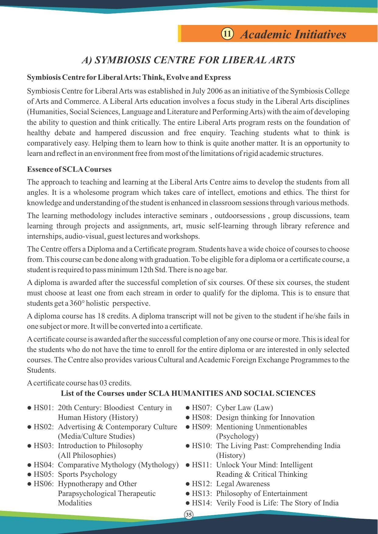 Symbiosis International University, Pune 2020-21 (Prospectus) - Page 37