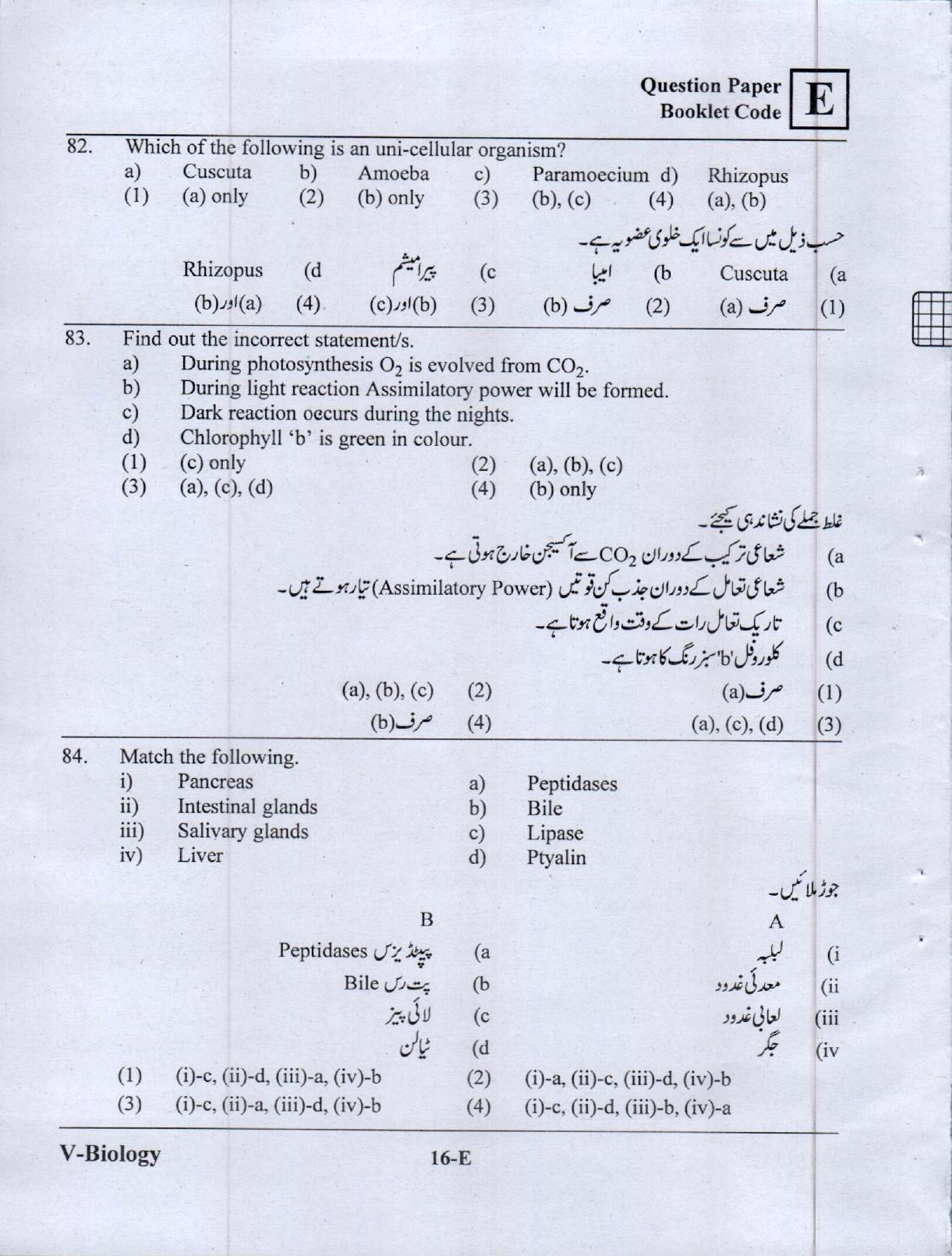 BiPC / CGT English/ Telugu Medium (Set E) 2023  - Page 15