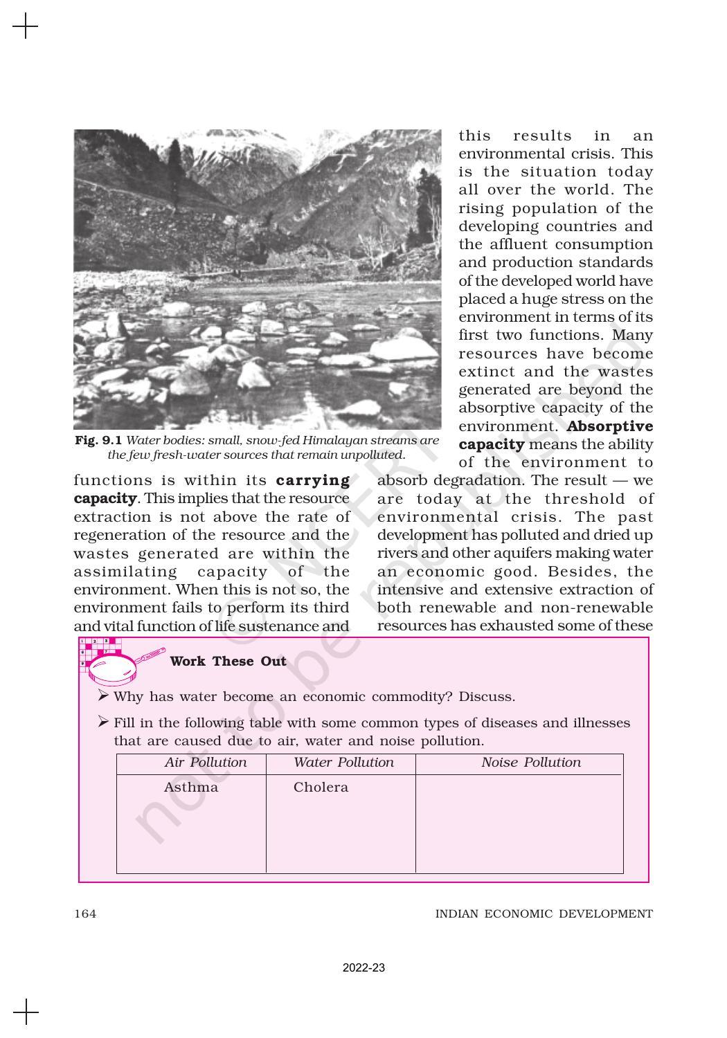 NCERT Book for Class 11 Economics (Indian Economics) Chapter 9 Environment and Sustainable Development - Page 3