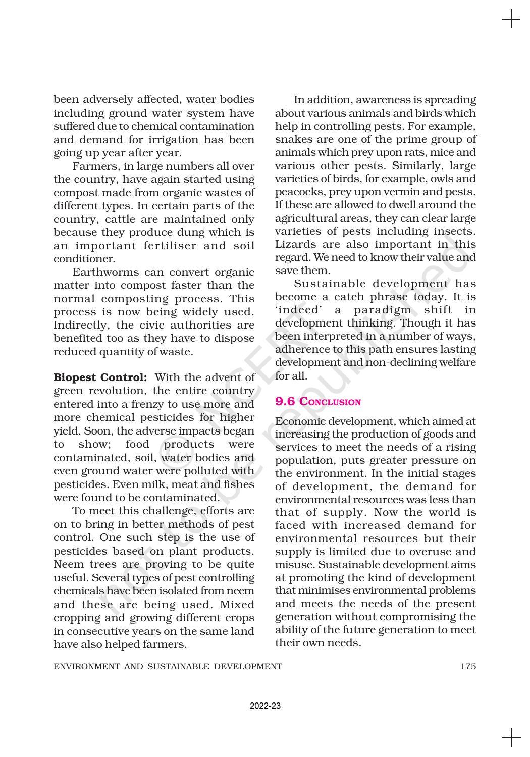 NCERT Book for Class 11 Economics (Indian Economics) Chapter 9 Environment and Sustainable Development - Page 14