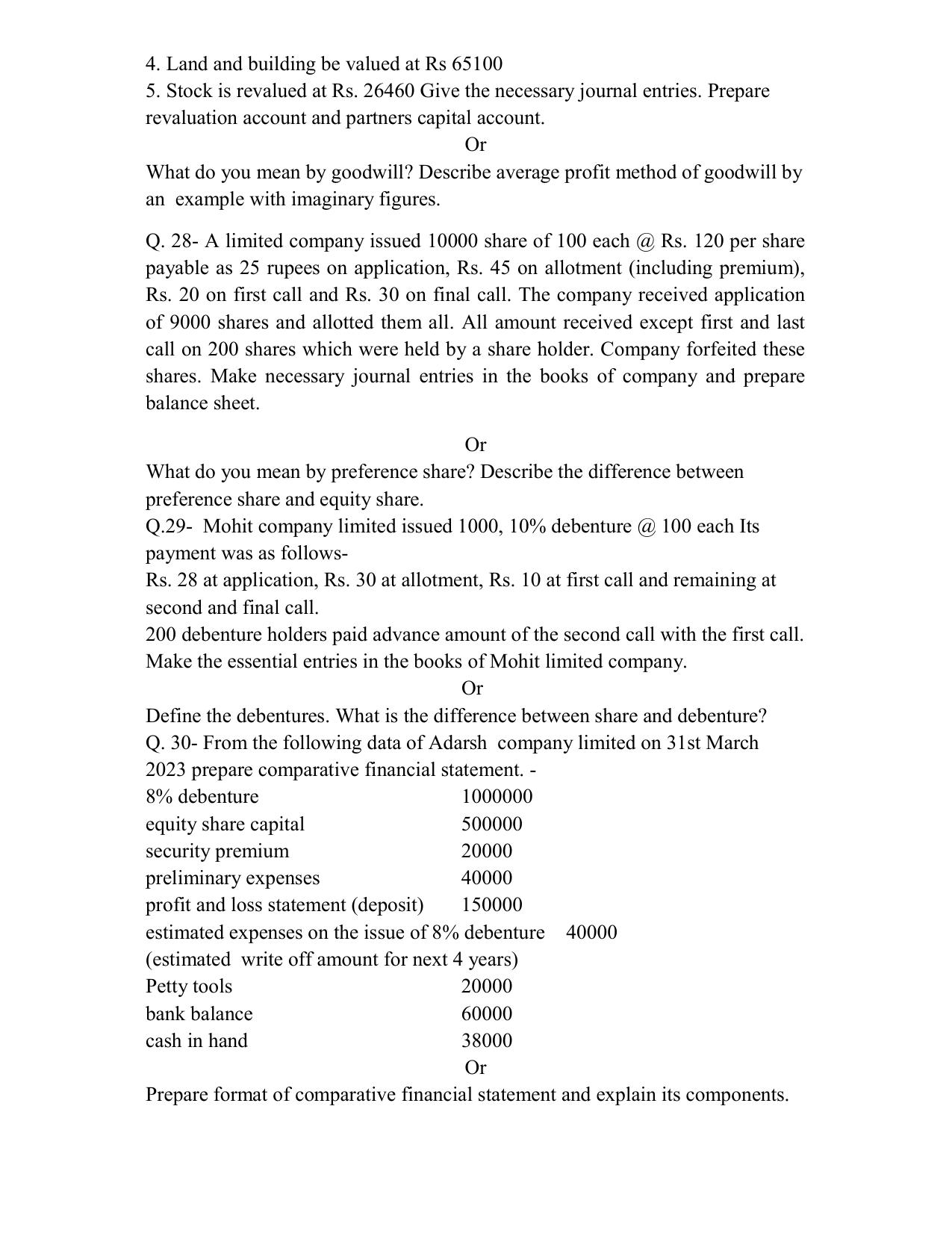 UP Board Class 12 Commerce (Bahikhata and Lekhasastra) Model Papers 2024 - Page 3