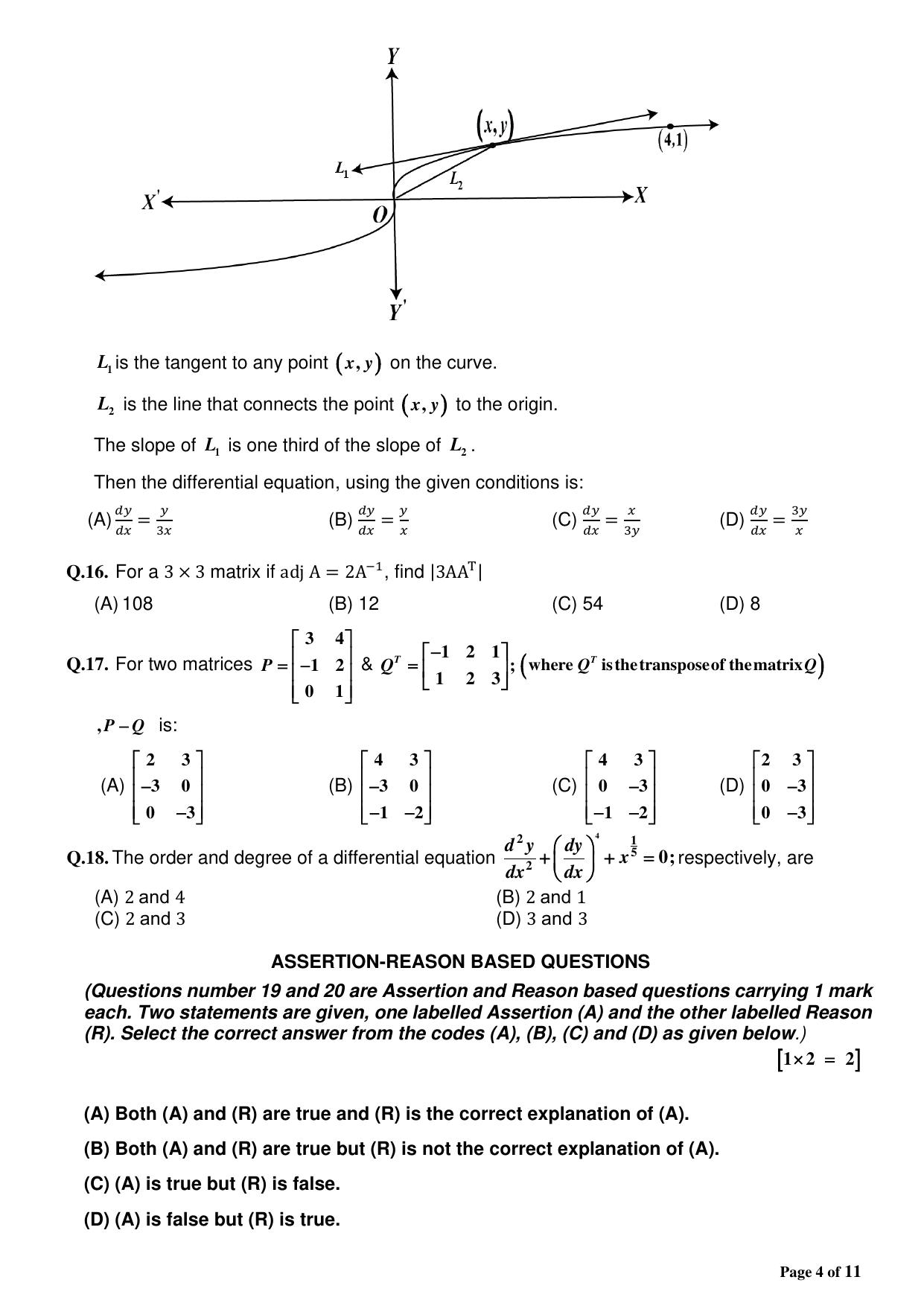 CBSE Class 12 Applied Mathematics Sample Question Paper 2024-25 - Page 4