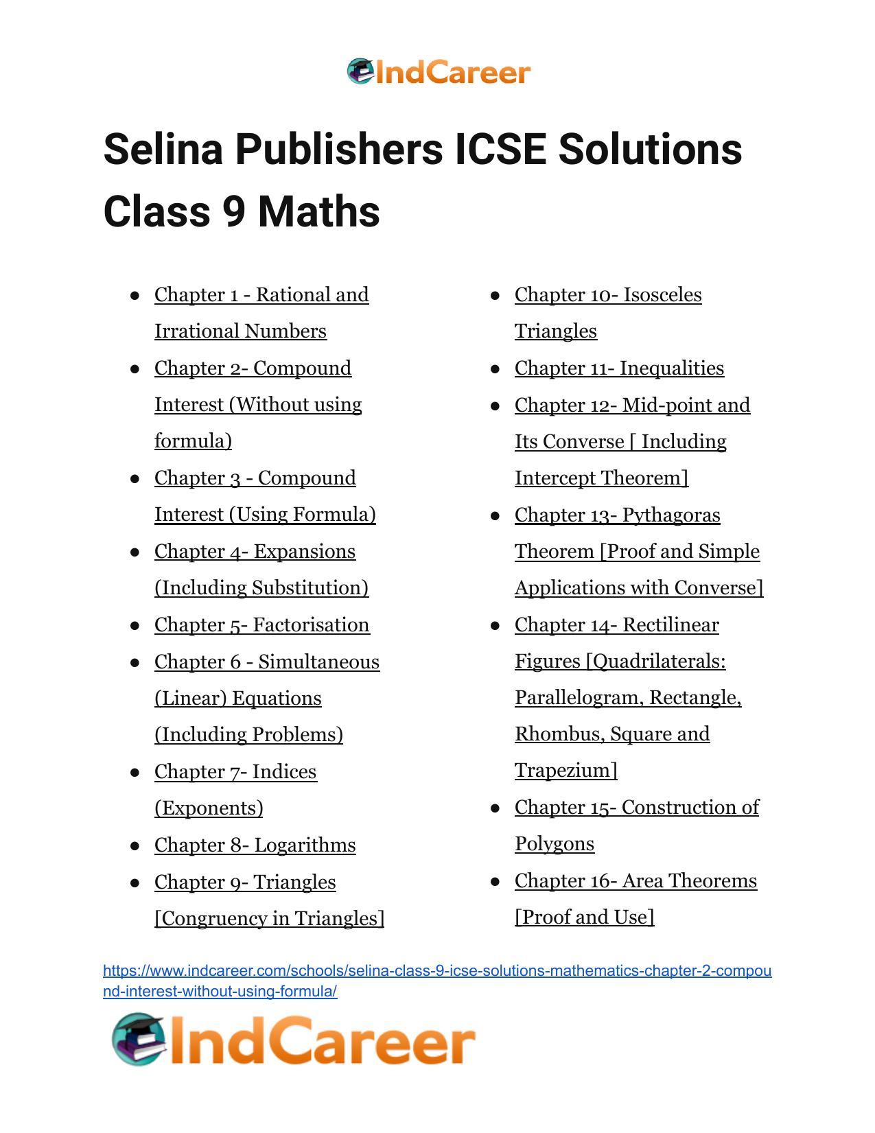 Selina Class 9 ICSE Solutions Mathematics : Chapter 2- Compound Interest (Without using formula) - Page 40