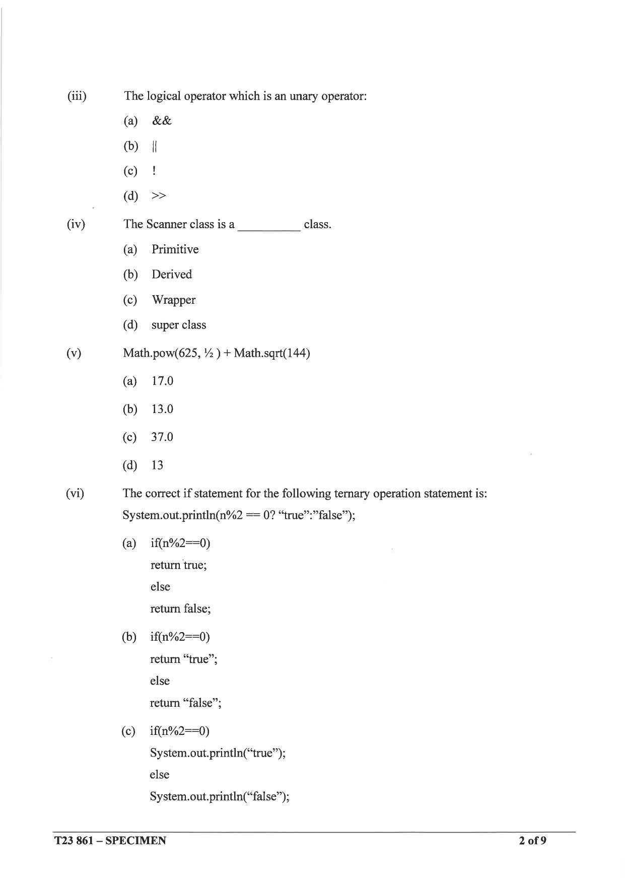 ICSE Class 10 Computer Applications Sample Paper 2023 - Page 2