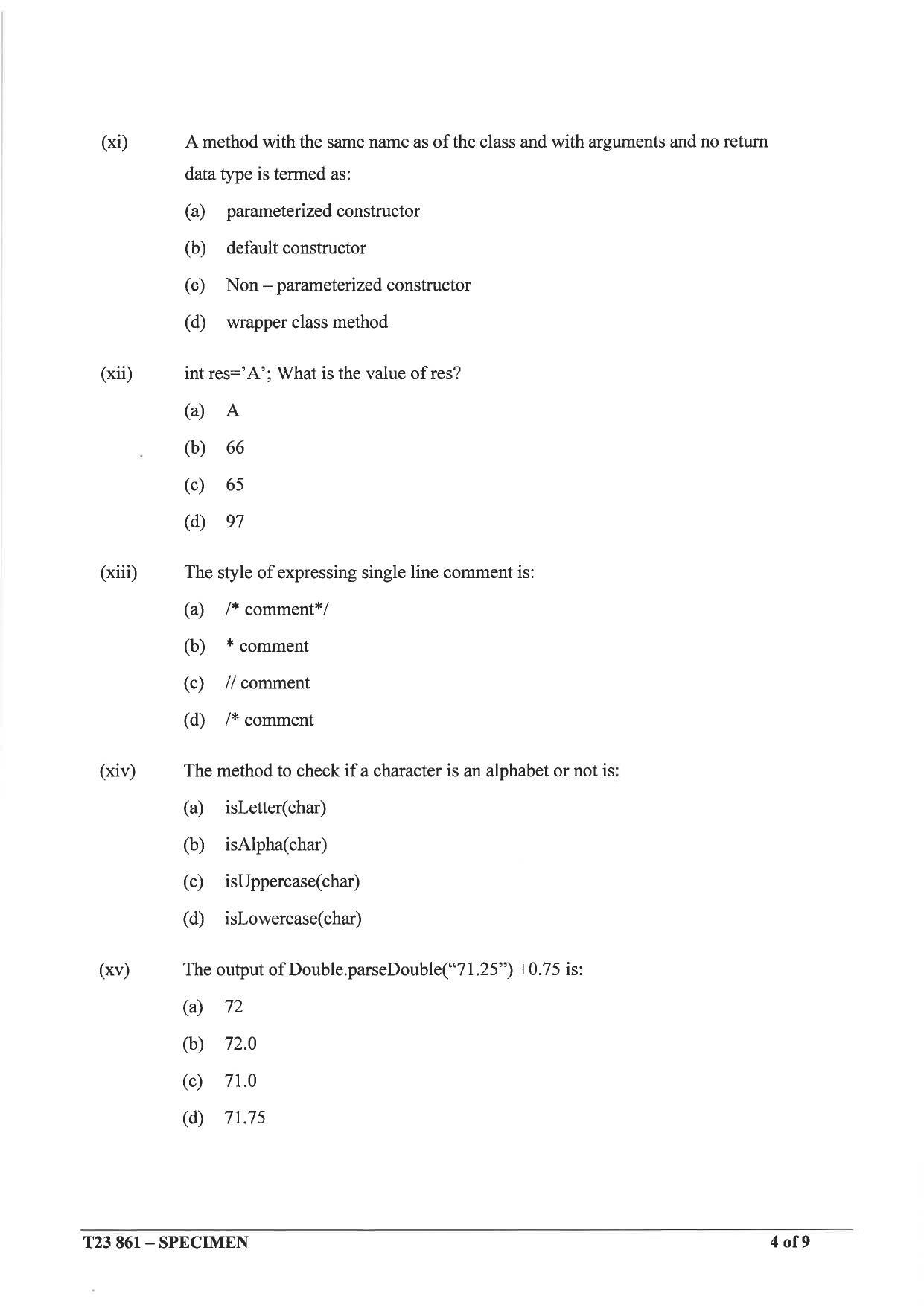 ICSE Class 10 Computer Applications Sample Paper 2023 - Page 4