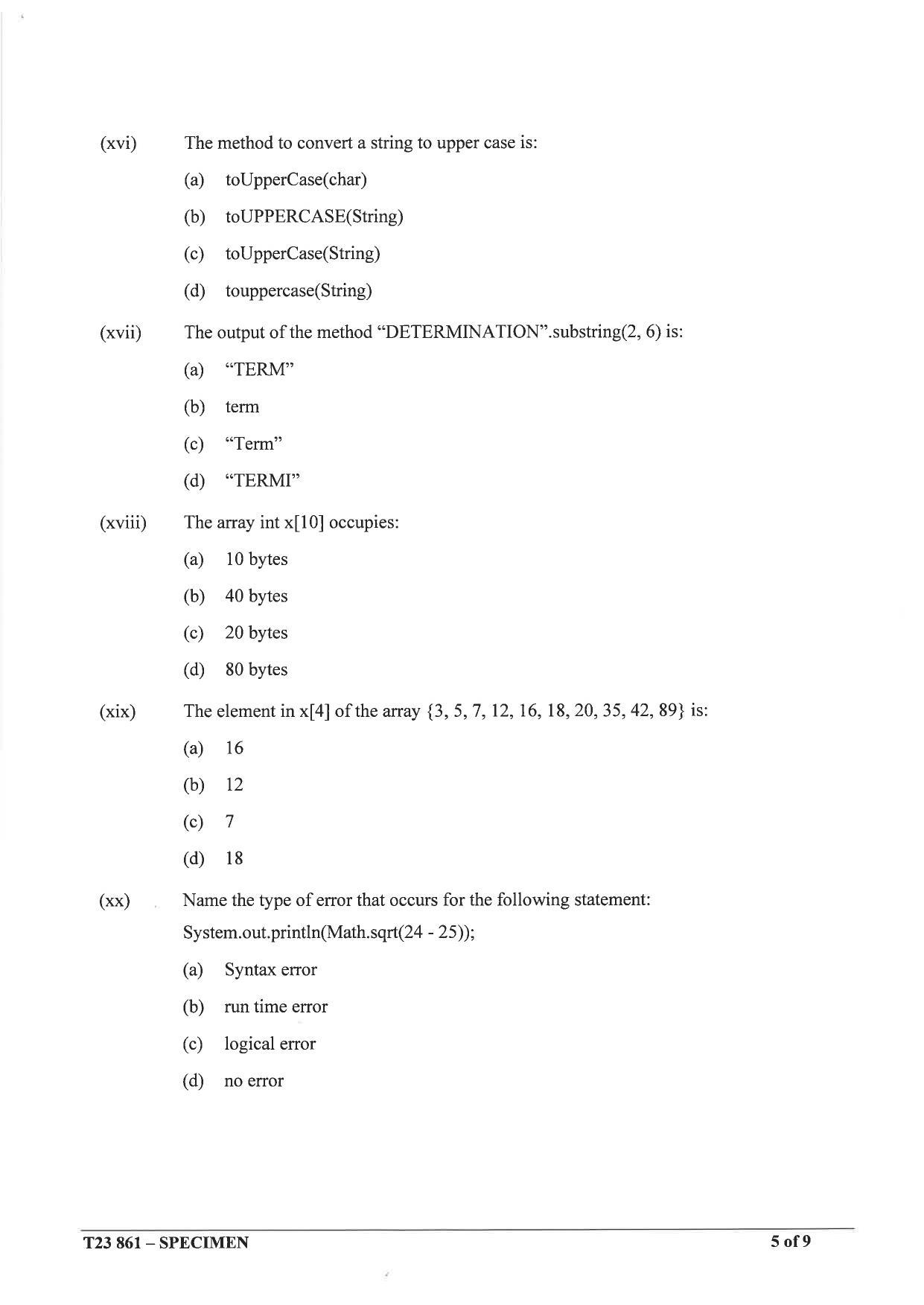 ICSE Class 10 Computer Applications Sample Paper 2023 - Page 5