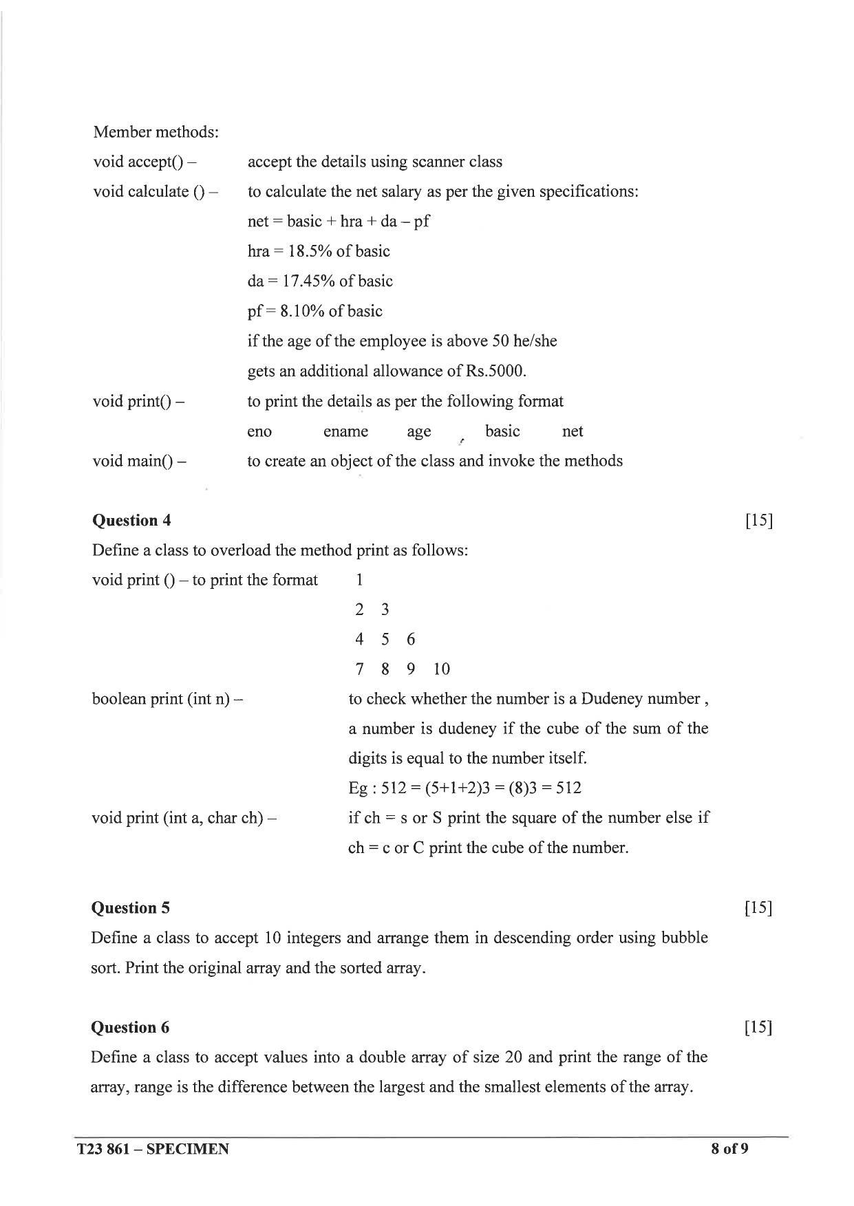 ICSE Class 10 Computer Applications Sample Paper 2023 - Page 8