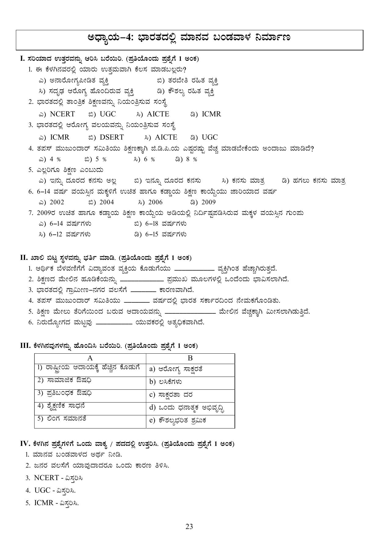 Karnataka 1st PUC Question Bank 2025 - Economics kannada - Page 25