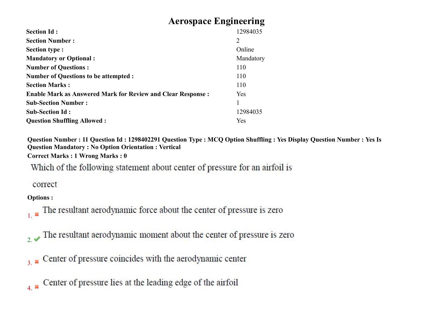 TS PGECET 2021: (AE) Aerospace Engineering Question Papers - Page 9
